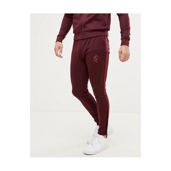 Asos Gym King Taped Tracksuit Bottom Burgundy Size XL NWT - Picture 2 of 4